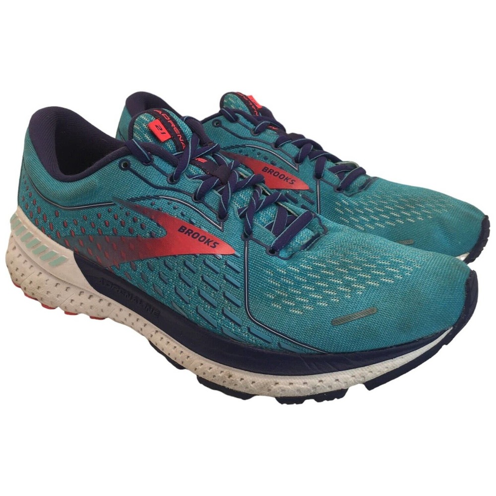 Brooks Womens Adrenaline 21 Guiderails DNA Loft Cushion Support Teal Green 10 - Picture 1 of 10